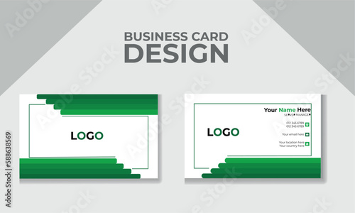 Double-sided creative business card template. Portrait and landscape orientation. Vector illustration