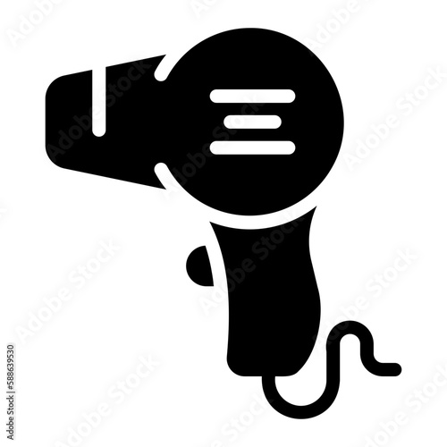 hairdryer glyph icon