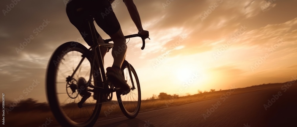 Fototapeta premium The Tour de France. Mountain stages, sprints, time trials. Generative AI