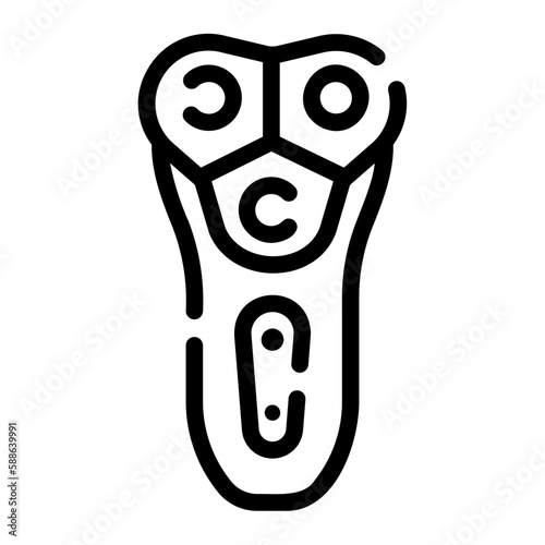electric shaver line icon