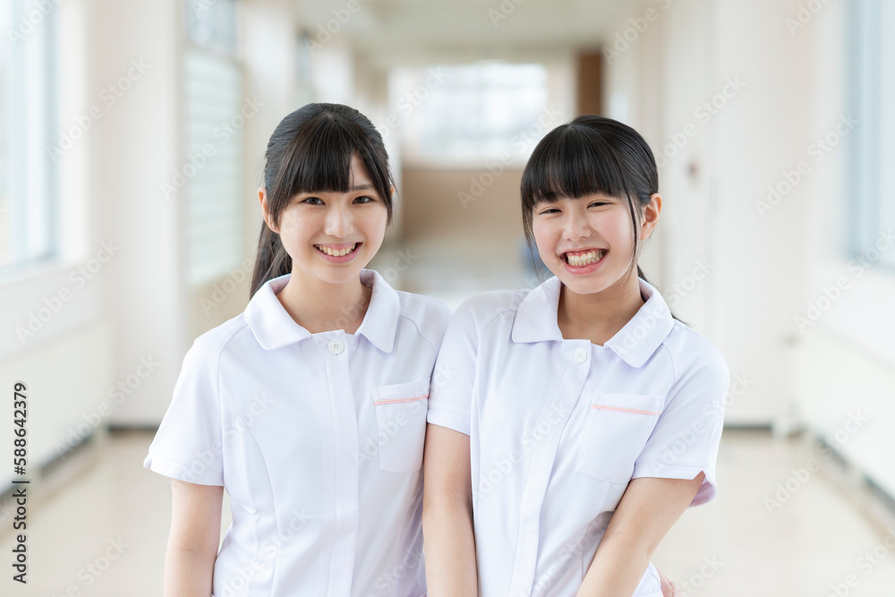 微笑む看護学生 微笑む看護学生