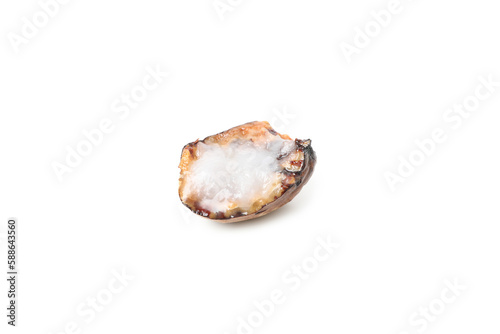 Photography Shea nut for making shea butter isolated on white background