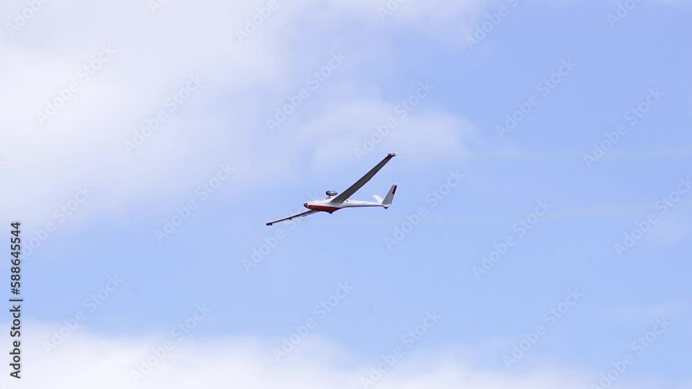 Jet Powered Sailplane, Glider Aircraft Leaving Contrails In The Sky. - tracking Jet Powered Sailplane, Glider Aircraft Leaving Contrails In The Sky. - tracking