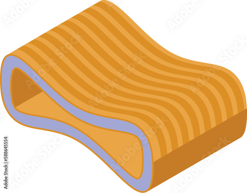 Soft cats scratching post icon isometric vector. Cat toy. Pet care