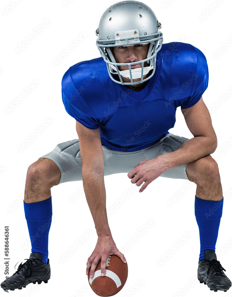 Fototapeta premium American football player placing ball