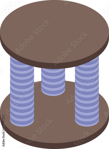 Kitten toy icon isometric vector. Cat post. Store care