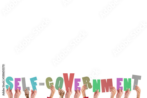 Hands holding up self government