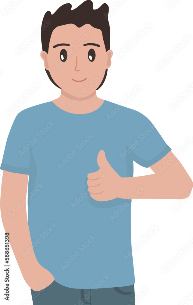 Vector of man with ok sign gesture hand illustration Vector of man with ok sign gesture hand illustration