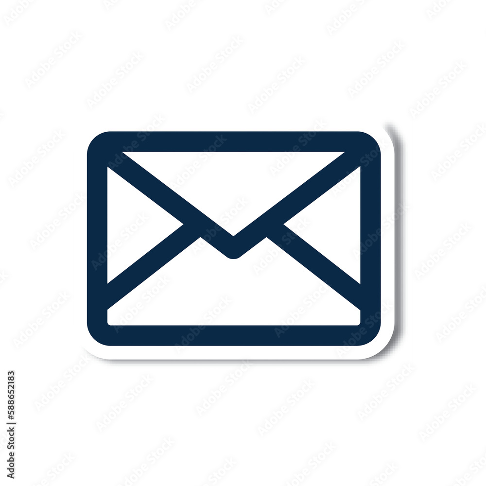 Digitally generated image of mail icon Digitally generated image of mail icon