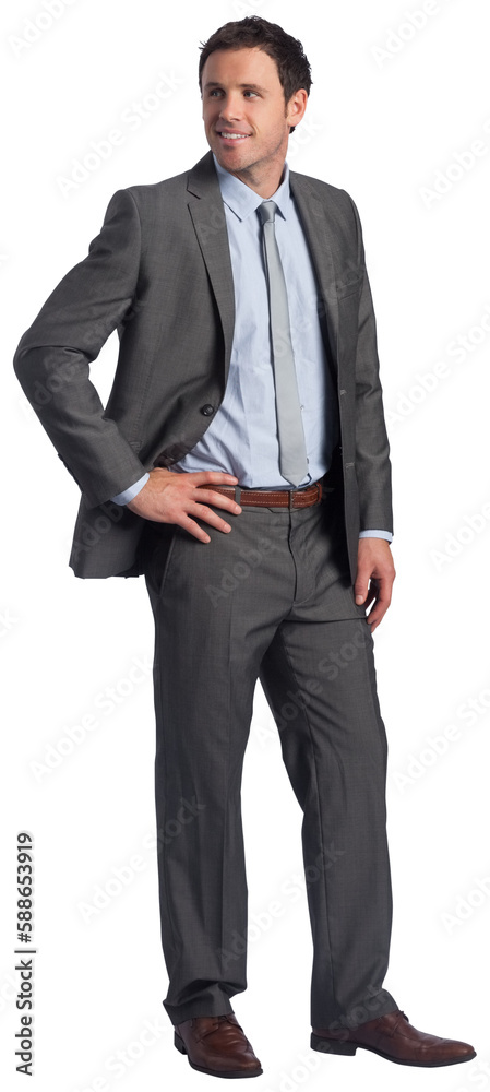 Smiling businessman with hand on hip Smiling businessman with hand on hip