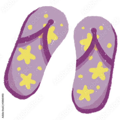 flip flops cartoon pastel