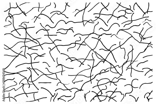 vector seamless background black wave lines, hand draw sketch