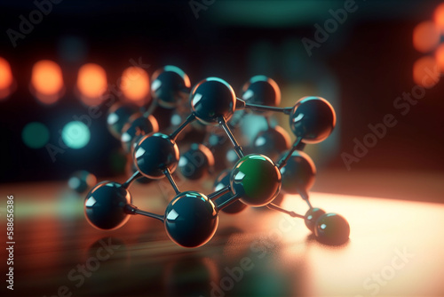 Colorful 3D Illustration depicting Molecular Level Oxygen Reduction Process photo
