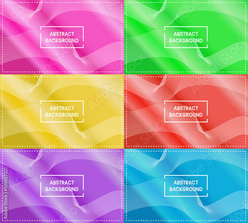 six sets of diagonal gradient abstract background, wavy line pattern. modern, colorful. used for backdrop, wallpaper, homepage, banner, copy space