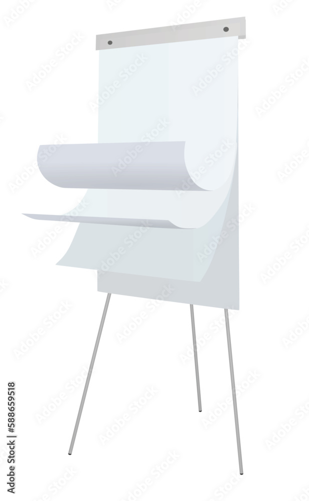 Whiteboard flip chart. vector illustration Stock Vector | Adobe Stock