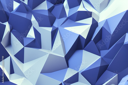 Blue Abstract Background Low Poly