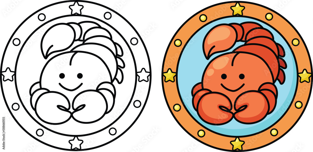 Fototapeta premium Scorpio sign zodiac vector illustration