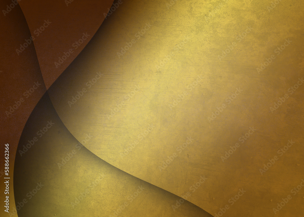 Golden Abstract decorative paper texture background for artwork - Illustration