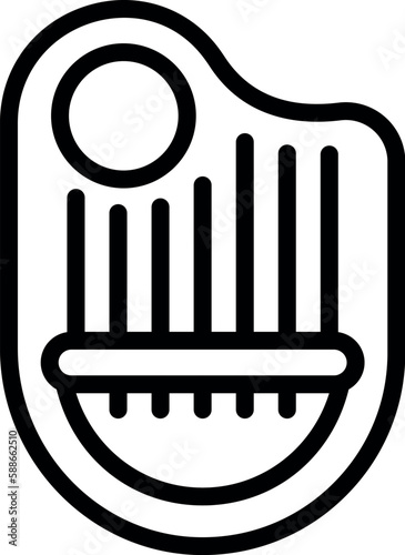 Kantele string icon outline vector. Retro music. Audio instrument