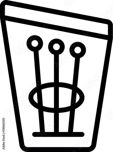 Kantele instrument icon outline vector. Retro music. Greek audio