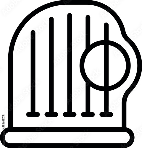 Audio kantele icon outline vector. Retro music. Greek culture