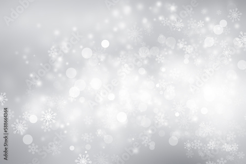 white and gray blur abstract background. bokeh christmas blurred beautiful shiny Christmas lights.