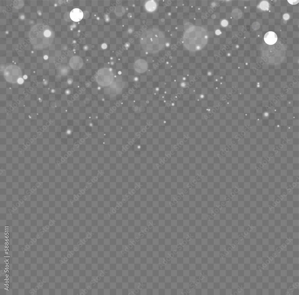 Christmas background of shining dust Christmas glowing light bokeh confetti and spark overlay texture for your design.