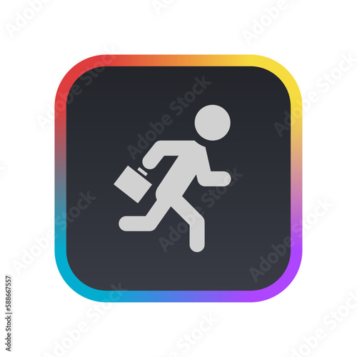 Businessman Running - Pictogram (icon) 
