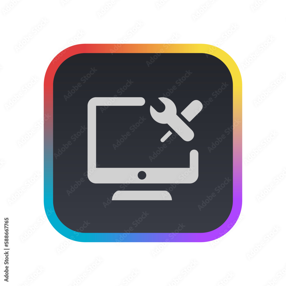 PC Setting - Pictogram (icon) PC Setting - Pictogram (icon)