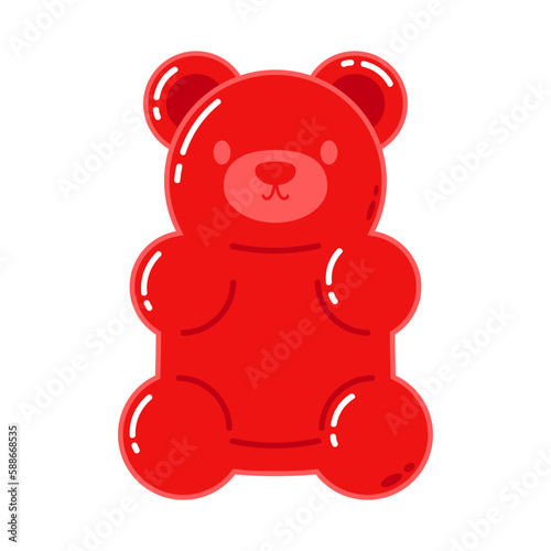 Jelly bears fruit gummy. Character Illustrator vector design.