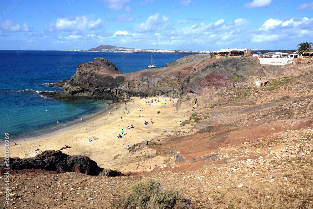 Papagayo beach of Playa Blanca of Canary island Lanzarote