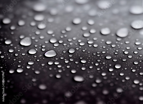 Water drops on a dark background, abstract background.