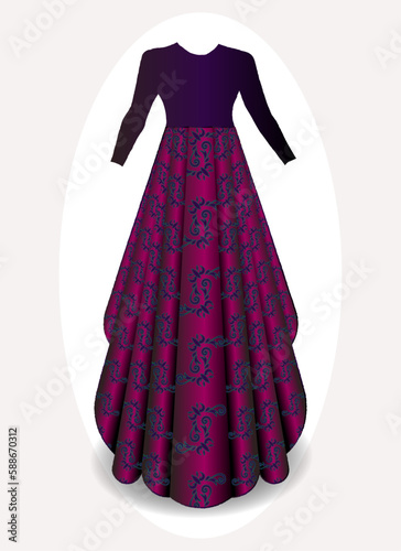  Silhouette ornament Woman in dress for wedding decoration, prom wedding dress maxi, indian style frock dress