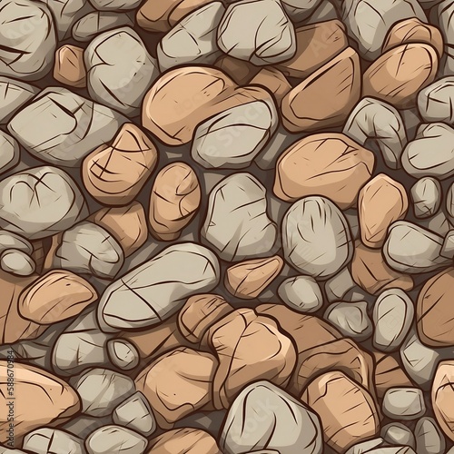 Anime stone seamless tile texture. Created With Generative AI technology.