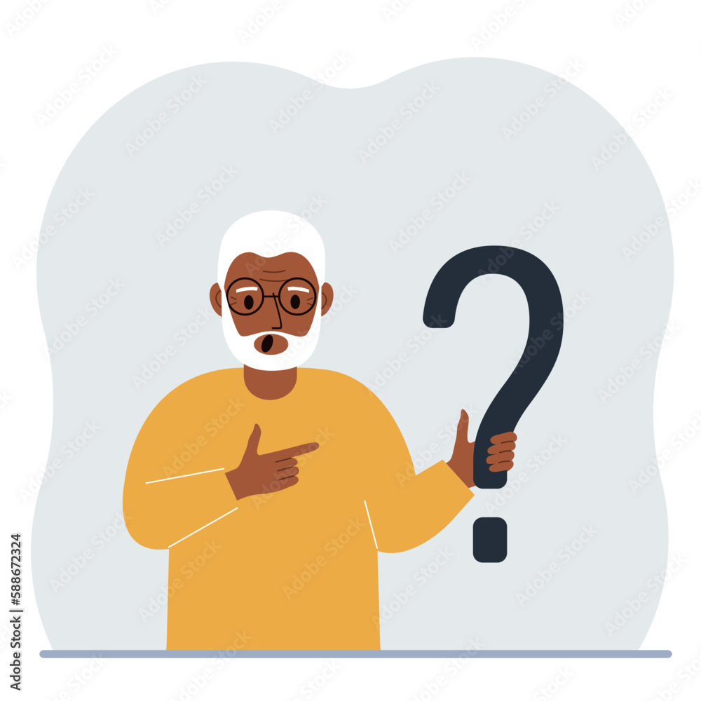 A man is holding a question mark symbol. Ask questions and look for answers. FAQ or frequently asked questions concept, online support center. A man is holding a question mark symbol. Ask questions and look for answers. FAQ or frequently asked questions concept, online support center.