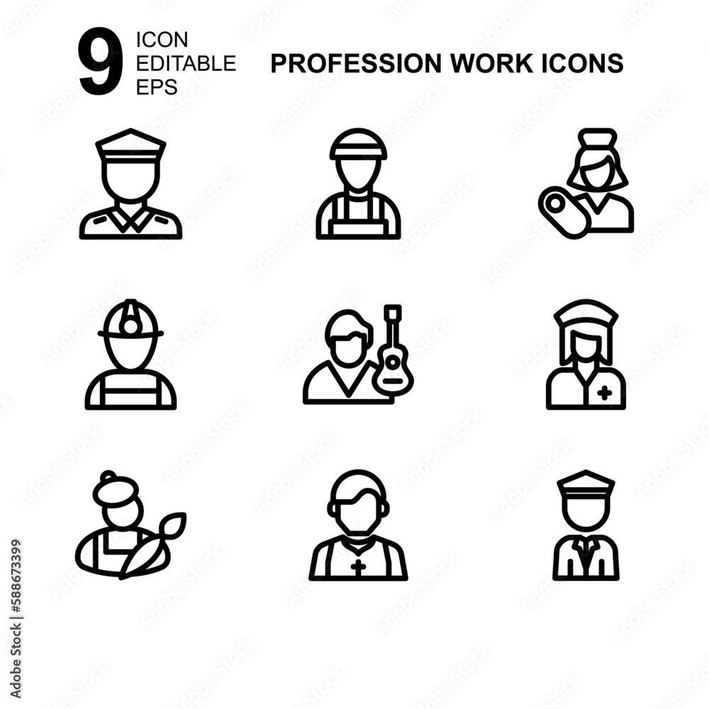 work profession icon or logo isolated sign symbol vector illustration - Collection of high quality black style vector icons work profession icon or logo isolated sign symbol vector illustration - Collection of high quality black style vector icons