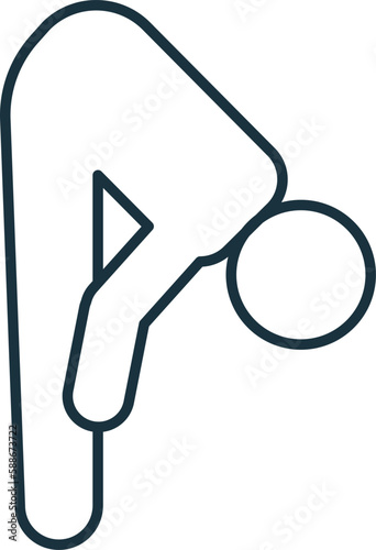 Uttanasana line icon. Simple element from yoga collection. Creative Uttanasana outline icon for web design, templates, infographics and more