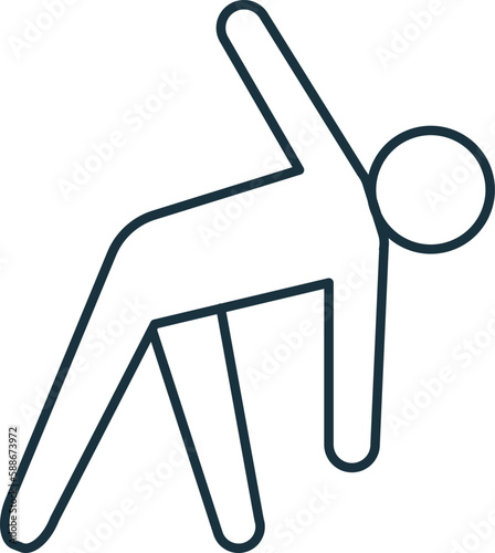Trikosana line icon. Simple element from yoga collection. Creative Trikosana outline icon for web design, templates, infographics and more