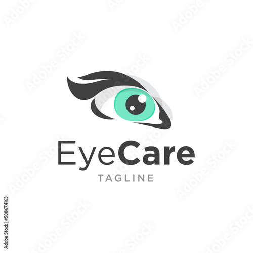 Creative modern eye logo vector. Eye care logo design illustration