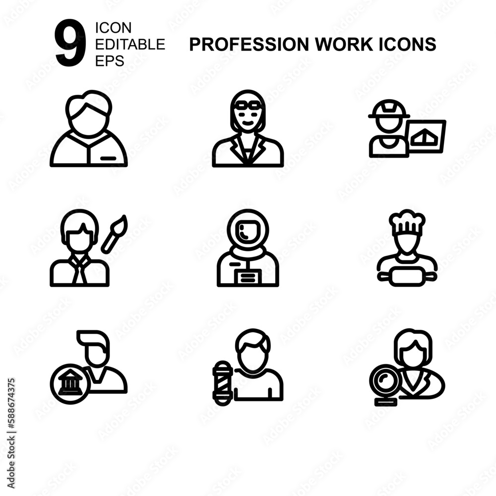 work profession icon or logo isolated sign symbol vector illustration - Collection of high quality black style vector icons 

