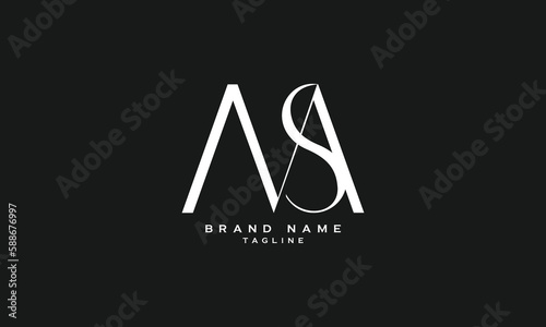 MAS, MSA, MS, SM, Abstract initial monogram letter alphabet logo design