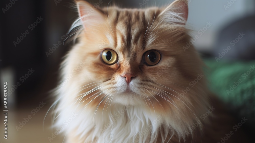 close up of a cat . Generative AI .