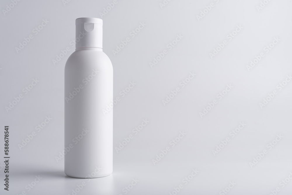 White cosmetic shampoo or lotion bottle mock-up White cosmetic shampoo or lotion bottle mock-up