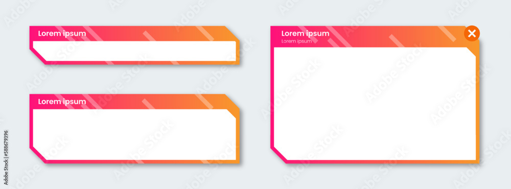 Futuristic lower third and pop up illustration. Video overlay element. Futuristic lower third and pop up illustration. Video overlay element.