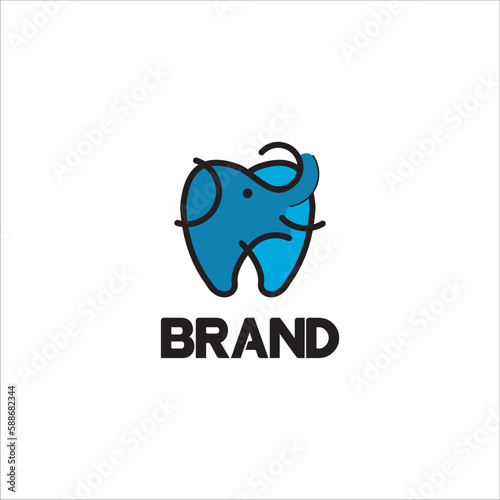 Elephant Dental Logo, Dentist, Medical 