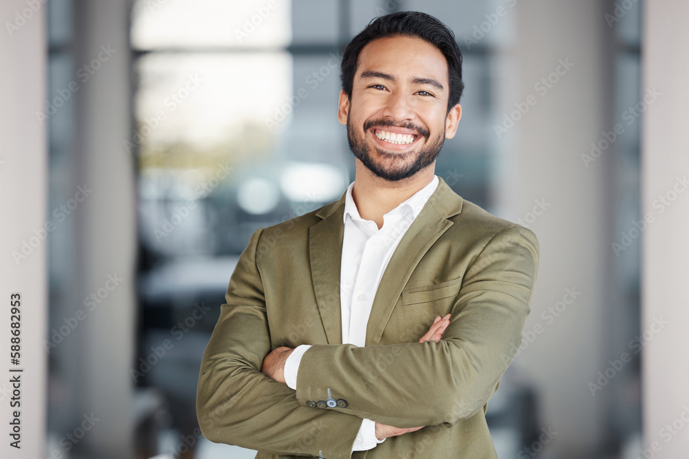 © M Bam/peopleimages.com - Happy, smile and portrait of man in office for business, professional and executive. Mission, happiness and pride with employee in startup agency for entrepreneur, agent and joy with mockup © M Bam/peopleimages.com - Happy, smile and portrait of man in office for business, professional and executive. Mission, happiness and pride with employee in startup agency for entrepreneur, agent and joy with mockup