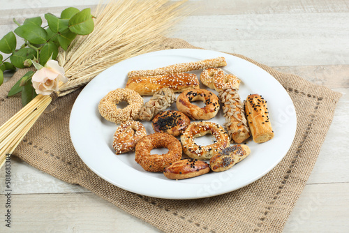 mix pastry with sesame no sugar 