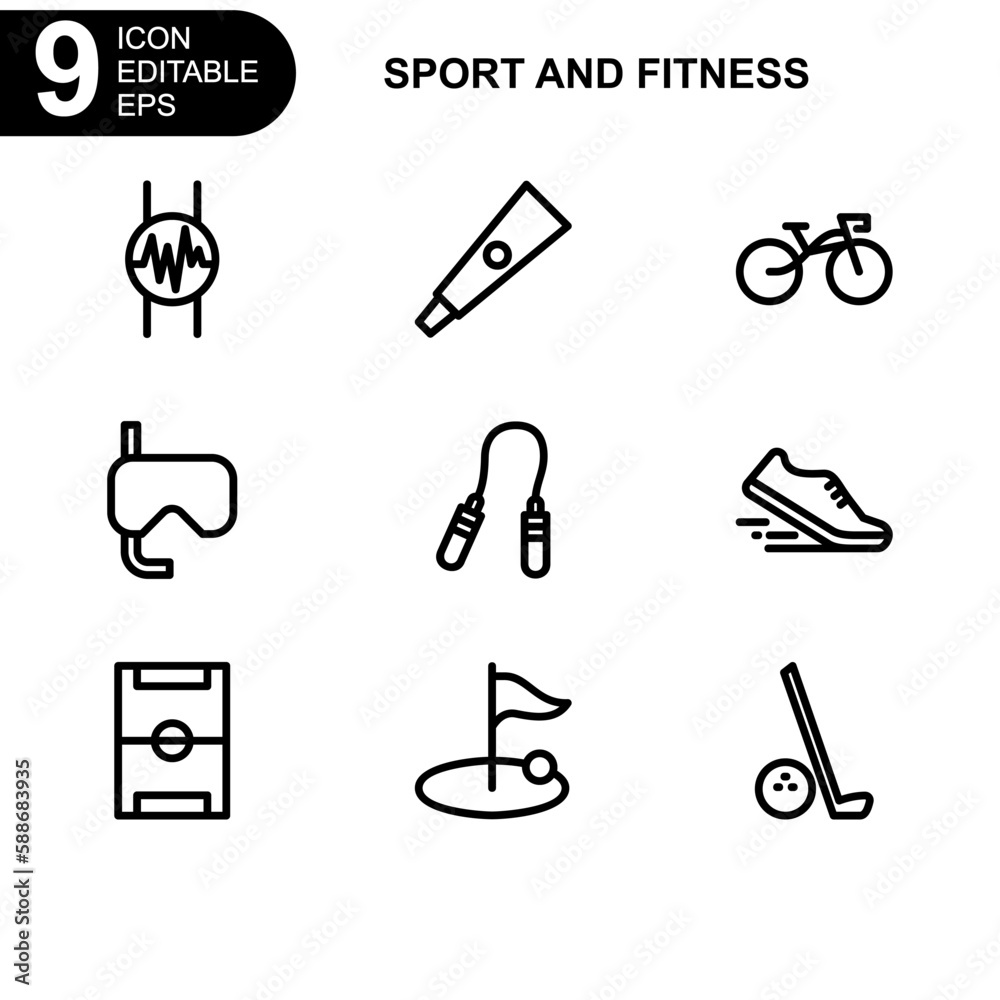 Fototapeta premium sport and fitness icon or logo isolated sign symbol vector illustration - Collection of high quality black style vector icons 