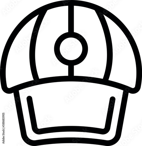 Fashion cap icon outline vector. Hat baseball. Sport visor