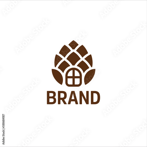 Pine Home Logo, Property, House, Building, Nature